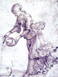 By Ghirlandaio - Woman emptying a pitcher