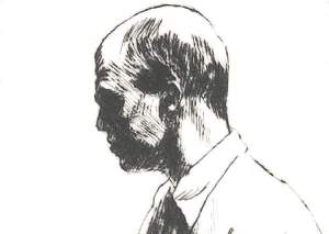 By Hopper, E. - Self-portrait in profile