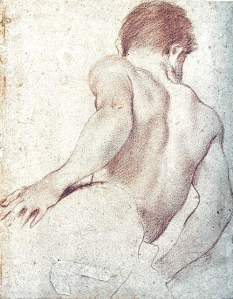 By Carracci - Study of the back of a man