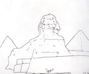 By Hockney - Sketch of Egypt