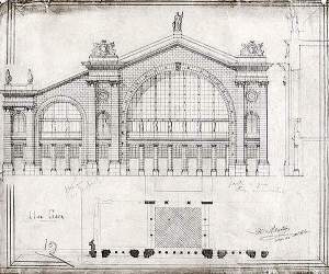 By Roland, Martin - A station, elevation, section and plan