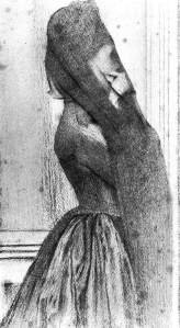 By Khnopff, F. - Woman wearing mantilla