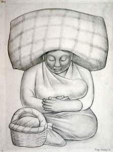 By Rivera, Diego - Mother and child