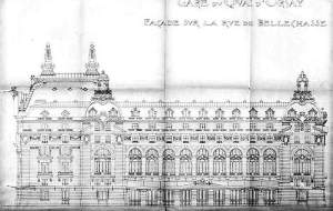 By Laloux, V.A.F. - The station of Quai d'Orsay in Paris. Facade on the rue de Bellechasse