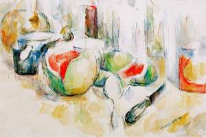 By Cézanne - Still-life with watermelon