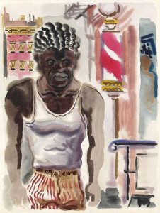 By Grosz, G. - A guy with afro hair