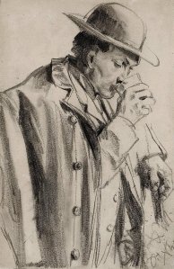 By Menzel - A gentleman wearing raincoat and hat