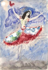 By Chagall - The dancer of the heart on the belly