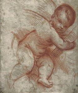 By Giorgione - Study of a winged putto