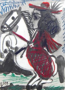 By Picasso - Lady on horseback