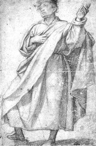 By Rosselli, Matteo - Standing young man with a cloak