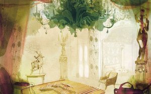 By Egneus, D. - The parlor of the green ceiling lamp