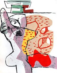 By Le Corbusier - Woman, sculpture and buildings