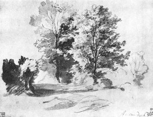 By Van Dyck - Study of several trees